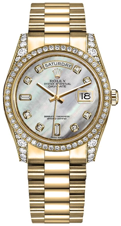 rolex day date 36 full gold al polso|rolex 40mm day date.